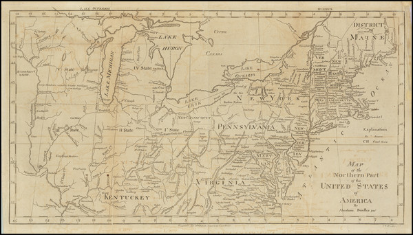 79-New England, Kentucky, Virginia, Midwest, Illinois, Indiana, Ohio, Michigan and Wisconsin Map B