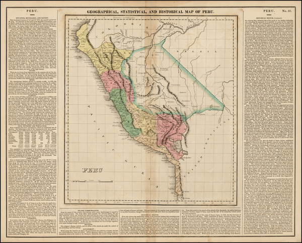 50-South America Map By Henry Charles Carey  &  Isaac Lea