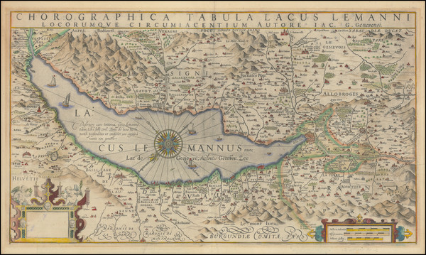 90-Switzerland Map By Jodocus Hondius