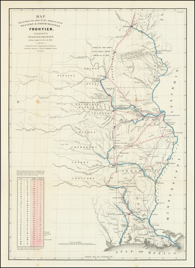 80-South, Midwest and Plains Map By Washington Hood / United States GPO