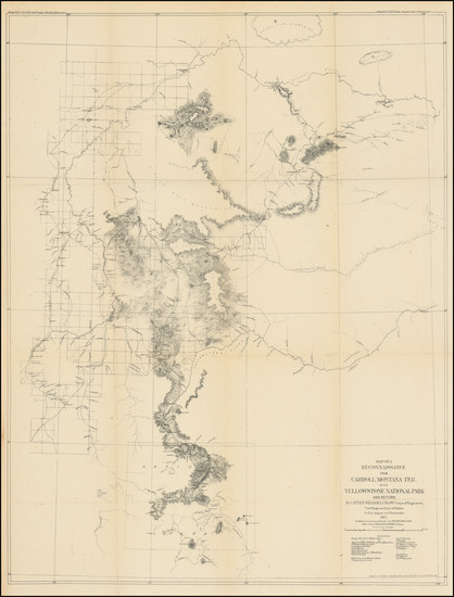 5-Montana and Wyoming Map By U.S. Army Corps of Topographical Engineer