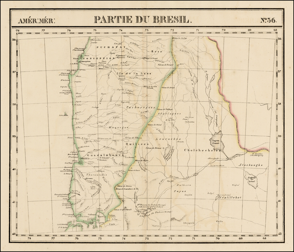 15-South America Map By Philippe Marie Vandermaelen