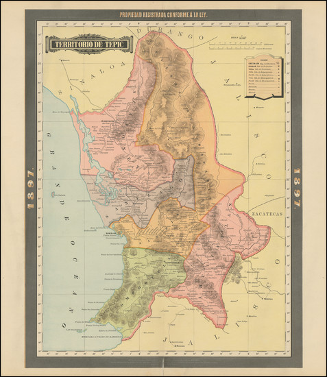 52-Mexico Map By Antonio Garcia y Cubas