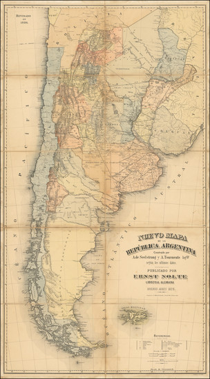 63-Argentina and Chile Map By Ernst Nolte