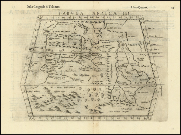 49-North Africa, East Africa and West Africa Map By Girolamo Ruscelli