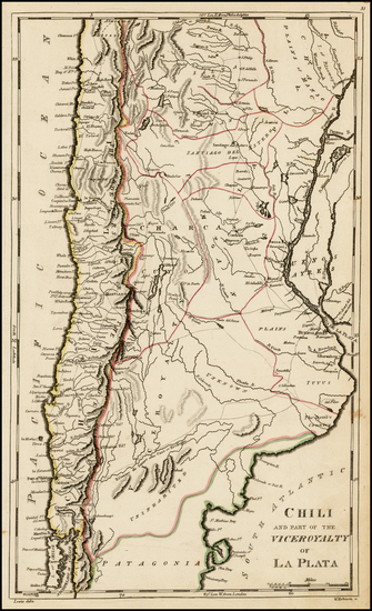 85-South America Map By Mathew Carey