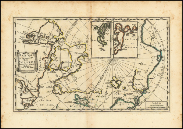 39-Polar Maps and Canada Map By Nicolas de Fer