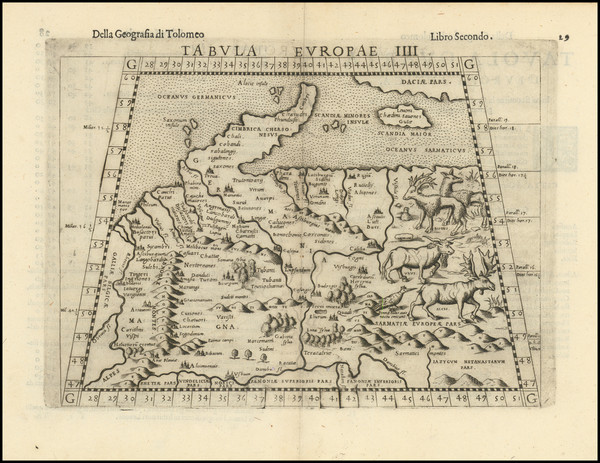 84-Baltic Countries, Denmark and Germany Map By Girolamo Ruscelli