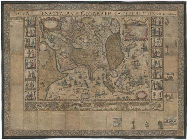 17-Asia Map By Willem Janszoon Blaeu / Hessel Gerritsz