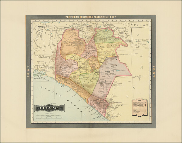 58-Mexico Map By Antonio Garcia y Cubas