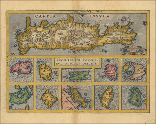 54-Greece Map By Abraham Ortelius