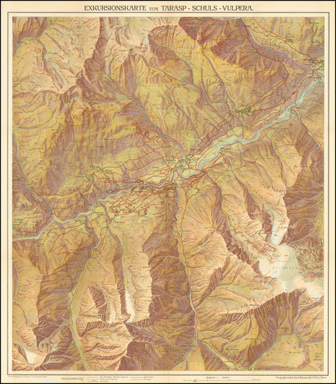 30-Switzerland Map By Kummerly & Frey's Geographical Establishment