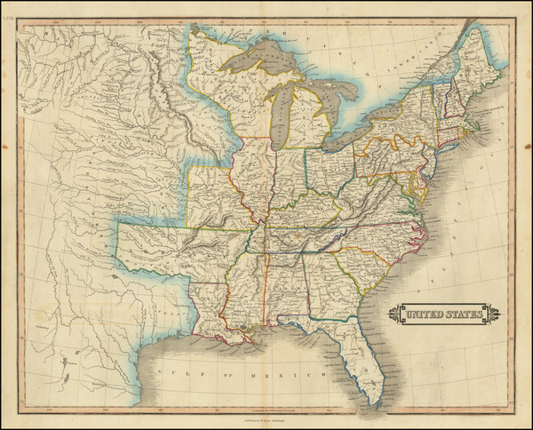 78-United States Map By William Home Lizars