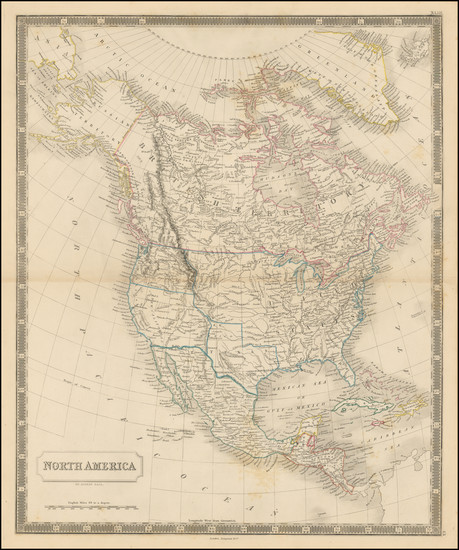 6-Texas and North America Map By Sidney Hall