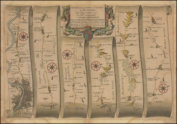 56-British Isles, British Counties and Wales Map By John Ogilby