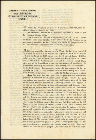 58-Texas, Mexico and Rare Books Map By José Maria Ortiz Monasterio