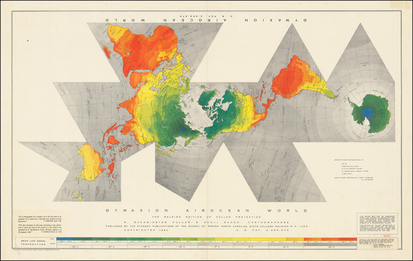 13-World Map By R. Buckminster Fuller  &  Shoji Sadao