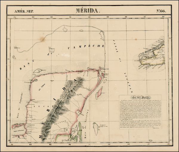 63-Mexico, Caribbean and Central America Map By Philippe Marie Vandermaelen