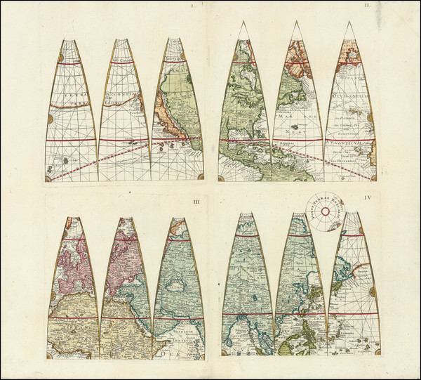 49-World, North America and California as an Island Map By Georg Christoph Eimmart