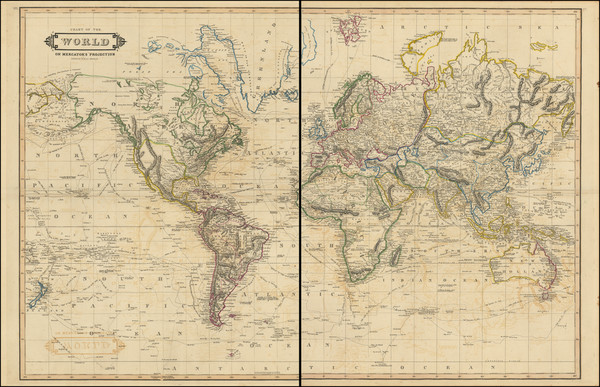 28-World Map By William Home Lizars