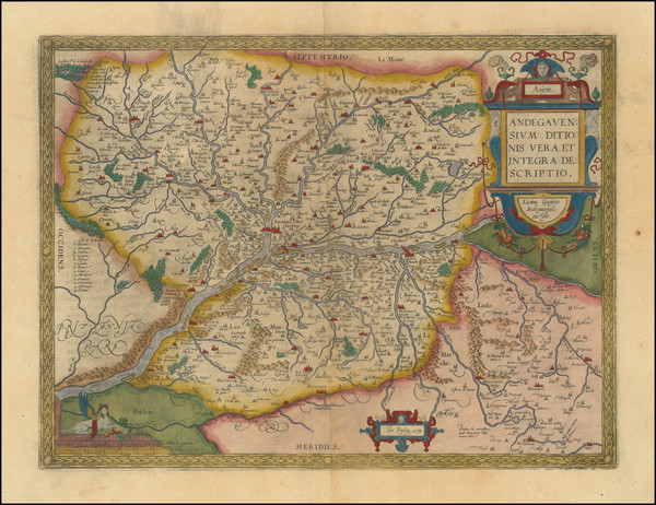 17-Centre et Pays de la Loire Map By Abraham Ortelius