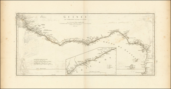 81-West Africa Map By Jean-Baptiste Bourguignon d'Anville