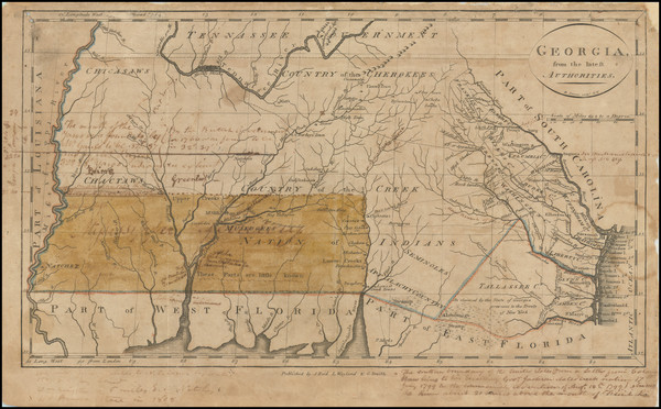 78-South, Alabama, Mississippi, Southeast and Georgia Map By John Reid
