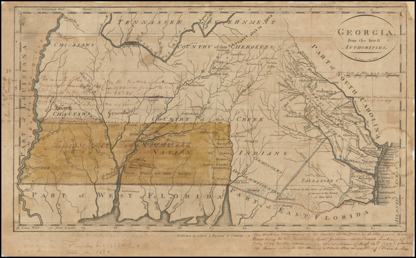 41-South, Alabama, Mississippi, Southeast and Georgia Map By John Reid