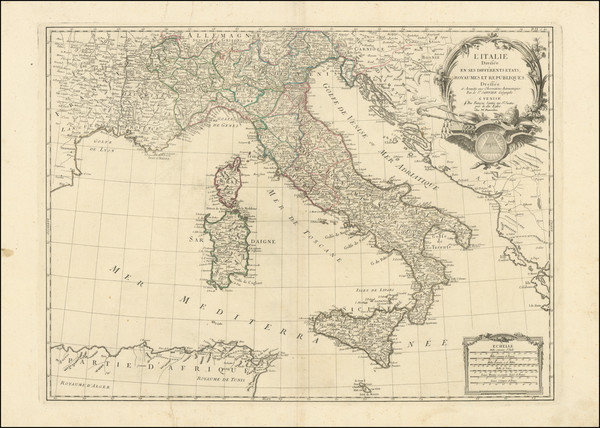 94-Italy Map By Paolo Santini / Giovanni Antonio Remondini