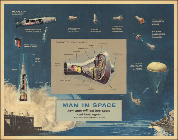 56-Space Exploration Map By Nelson Doubleday Inc.