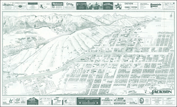 91-Wyoming and Pictorial Maps Map By Chris King