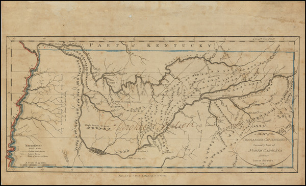 22-Tennessee and North Carolina Map By John Reid