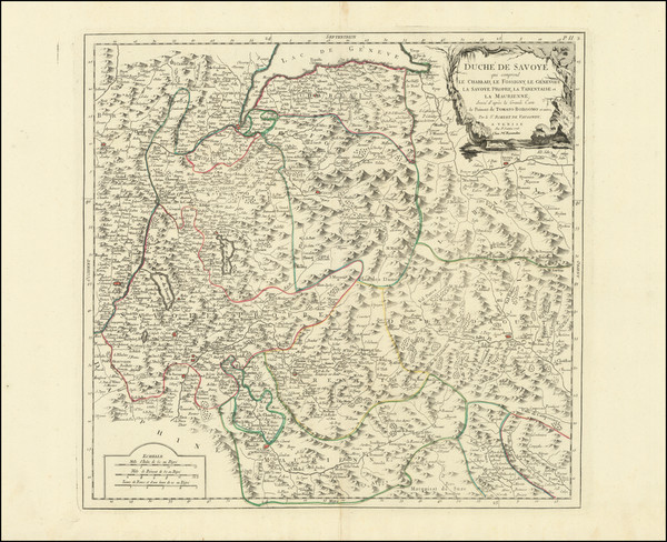 99-Northern Italy and Sud et Alpes Française Map By Paolo Santini / Giovanni Antonio Remond