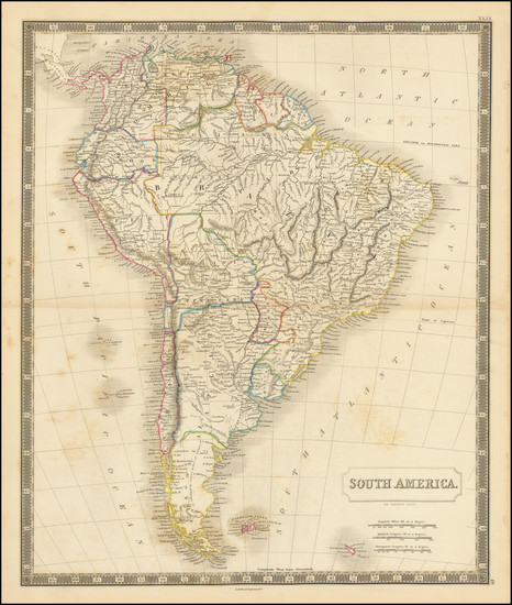 34-South America Map By Sidney Hall