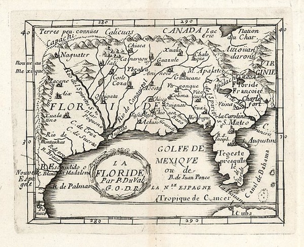 60-South, Southeast, Texas and Midwest Map By Pierre Du Val