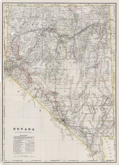 44-California Map By George F. Cram