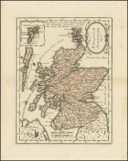 93-Scotland Map By Franz Johann Joseph von Reilly