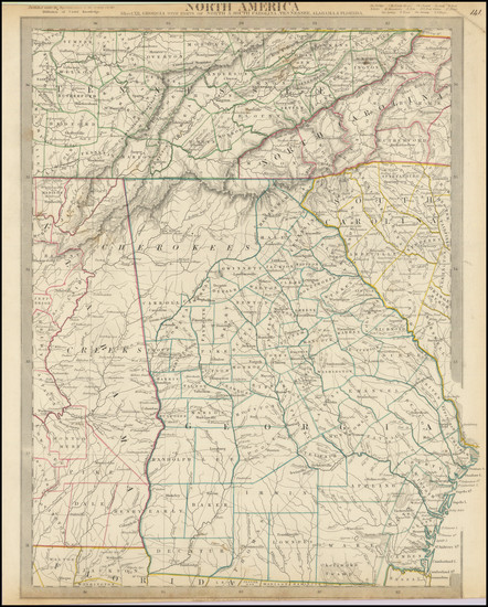 38-Alabama, Tennessee and Georgia Map By SDUK