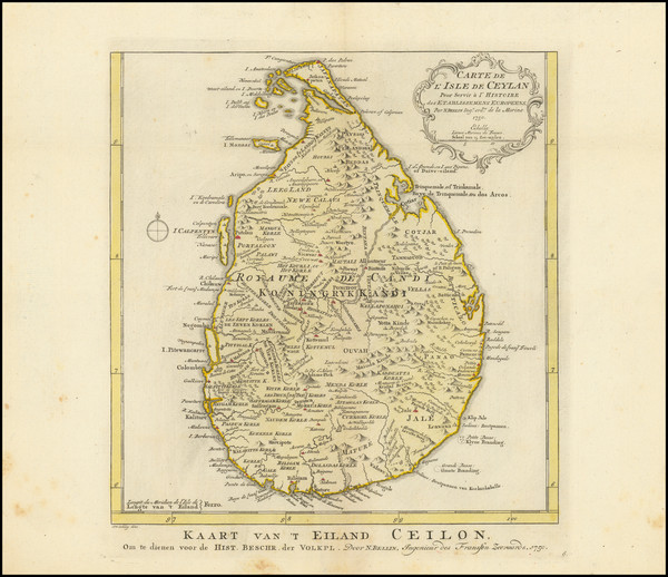 68-Sri Lanka Map By A. Krevelt