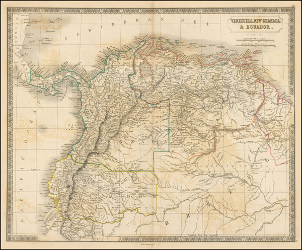 8-Colombia, Peru & Ecuador and Venezuela Map By Sidney Hall