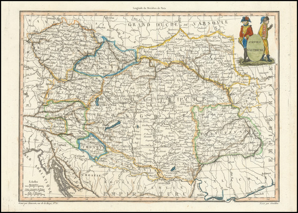 37-Austria, Hungary, Romania and Czech Republic & Slovakia Map By Conrad Malte-Brun