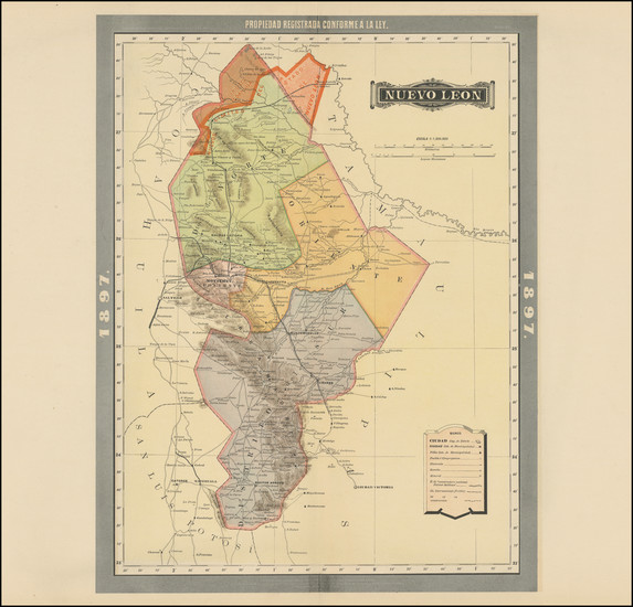 64-Mexico Map By Antonio Garcia y Cubas