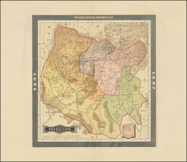 79-Mexico Map By Antonio Garcia y Cubas