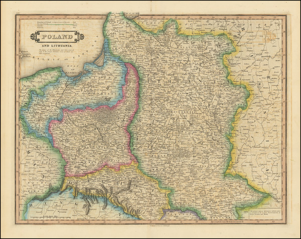 49-Poland, Russia and Baltic Countries Map By Daniel Lizars