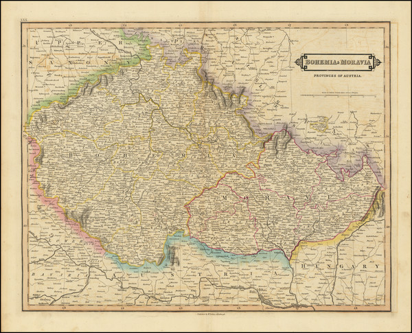 16-Austria and Czech Republic & Slovakia Map By William Home Lizars