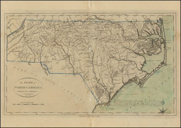26-North Carolina Map By John Reid