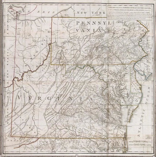 90-Mid-Atlantic, Southeast and Midwest Map By Thomas Jefferson