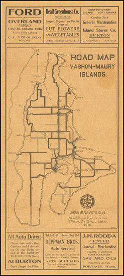 66-Washington Map By O. S. Van Olinda