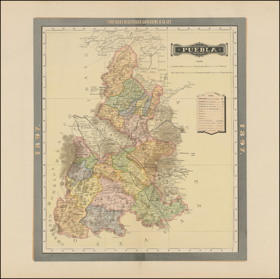 90-Mexico Map By Antonio Garcia y Cubas