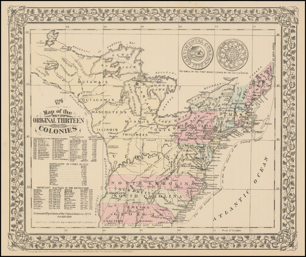 54-United States Map By Samuel Augustus Mitchell Jr.